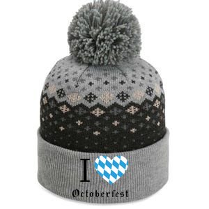 I Love Octoberfest The Baniff Cuffed Pom Beanie