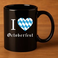 I Love Octoberfest 11oz C Handle Ceramic Mug