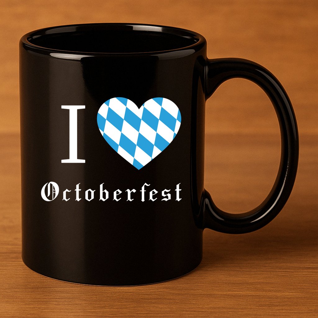 I Love Octoberfest 11oz C Handle Ceramic Mug