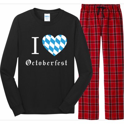 I Love Octoberfest Long Sleeve Pajama Set