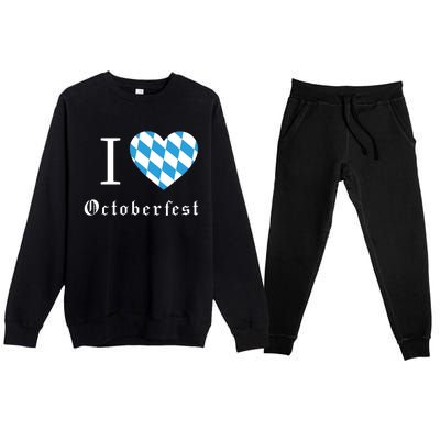 I Love Octoberfest Premium Crewneck Sweatsuit Set