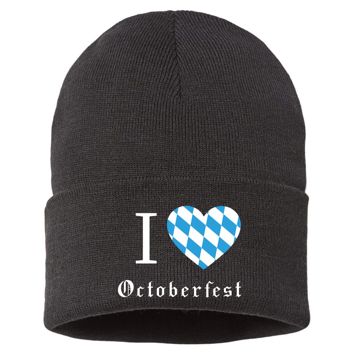 I Love Octoberfest Sustainable Knit Beanie