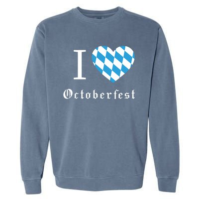 I Love Octoberfest Garment-Dyed Sweatshirt