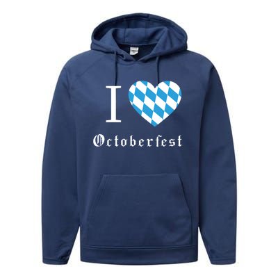 I Love Octoberfest Performance Fleece Hoodie