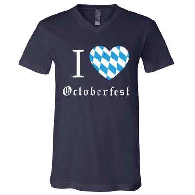 I Love Octoberfest V-Neck T-Shirt