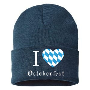 I Love Octoberfest Sustainable Knit Beanie