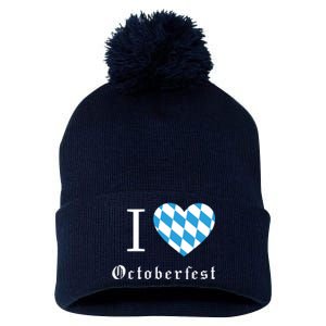 I Love Octoberfest Pom Pom 12in Knit Beanie