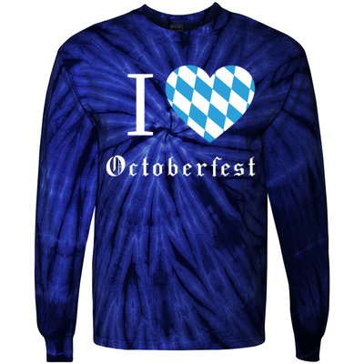 I Love Octoberfest Tie-Dye Long Sleeve Shirt