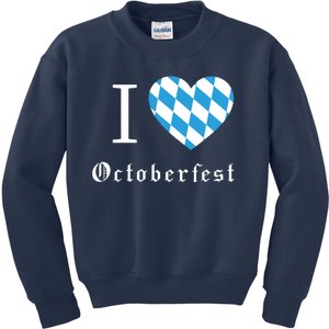 I Love Octoberfest Kids Sweatshirt