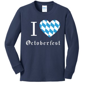 I Love Octoberfest Kids Long Sleeve Shirt