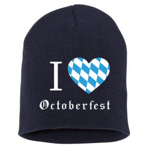 I Love Octoberfest Short Acrylic Beanie