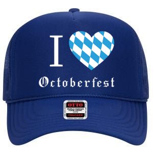 I Love Octoberfest High Crown Mesh Back Trucker Hat