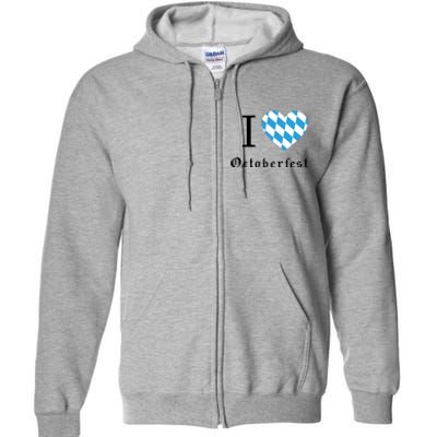 I Love Octoberfest Full Zip Hoodie