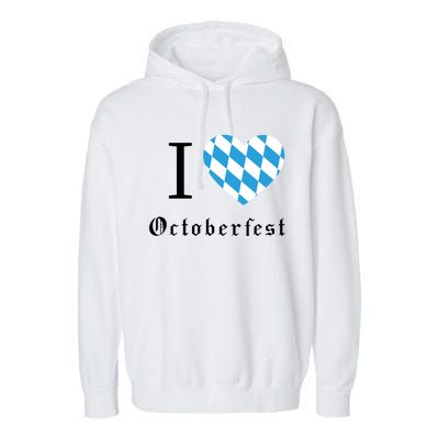 I Love Octoberfest Garment-Dyed Fleece Hoodie