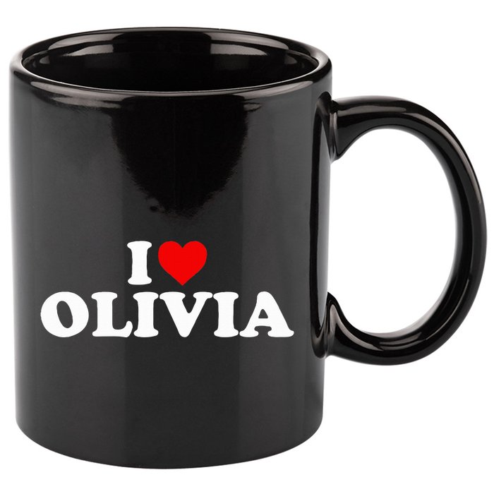 I Love Olivia - Heart  11oz C Handle Ceramic Mug