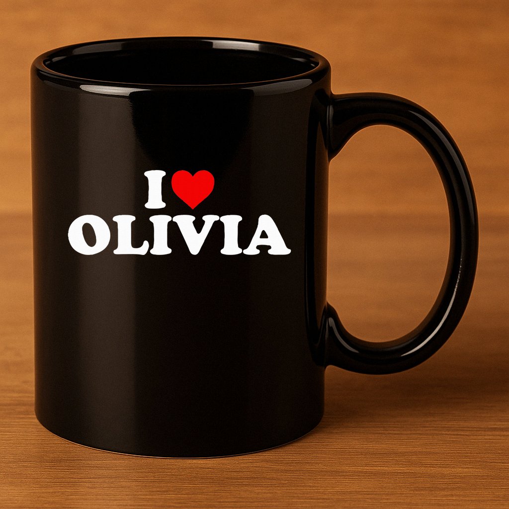 I Love Olivia - Heart  11oz C Handle Ceramic Mug