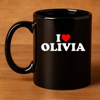 I Love Olivia - Heart  11oz C Handle Ceramic Mug