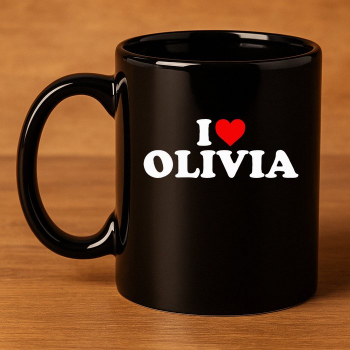 I Love Olivia - Heart  11oz C Handle Ceramic Mug