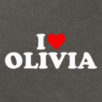 I Love Olivia - Heart  Cotton Canvas Backpack