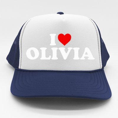 I Love Olivia - Heart  Trucker Hat