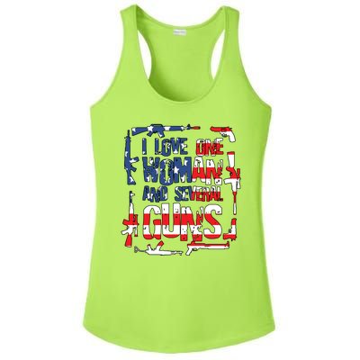 I Love One Woman And Several Guns Ladies PosiCharge Competitor Racerback Tank