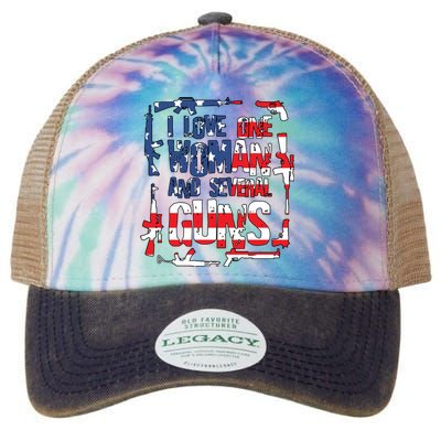 I Love One Woman And Several Guns Legacy Tie Dye Trucker Hat