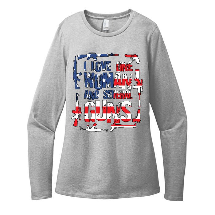 I Love One Woman And Several Guns Womens CVC Long Sleeve Shirt