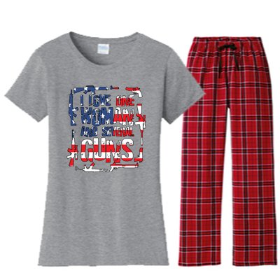 I Love One Woman And Several Guns Women's Flannel Pajama Set