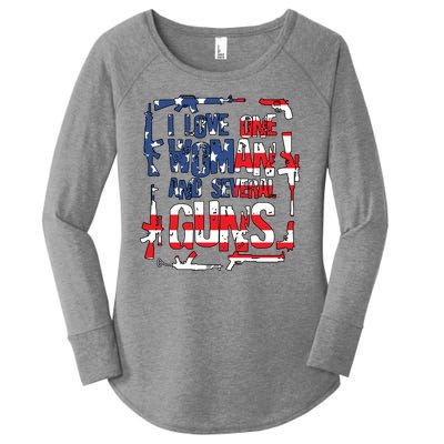 I Love One Woman And Several Guns Women's Perfect Tri Tunic Long Sleeve Shirt