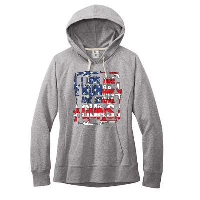 I Love One Woman And Several Guns Women's Fleece Hoodie