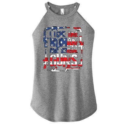 I Love One Woman And Several Guns Women's Perfect Tri Rocker Tank