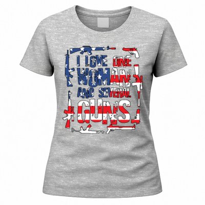 I Love One Woman And Several Guns Women's T-Shirt