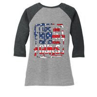 I Love One Woman And Several Guns Women's Tri-Blend 3/4-Sleeve Raglan Shirt