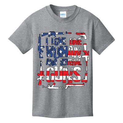 I Love One Woman And Several Guns Kids T-Shirt