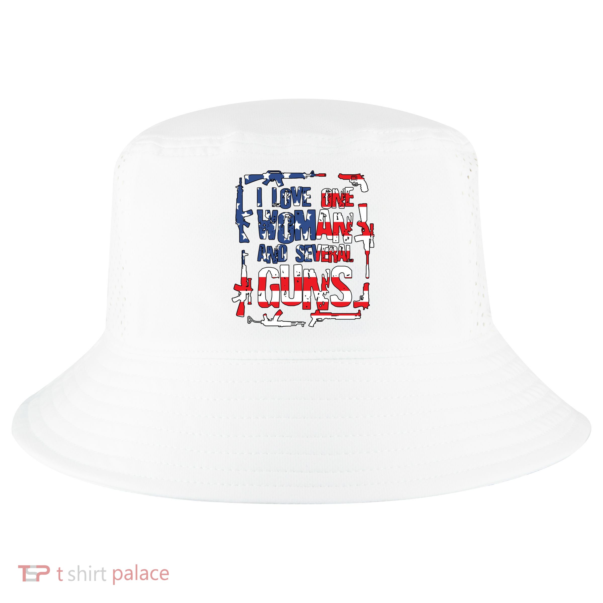 I Love One Woman And Several Guns Cool Comfort Performance Bucket Hat