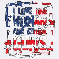 I Love One Woman And Several Guns Cooling Performance Crew T-Shirt