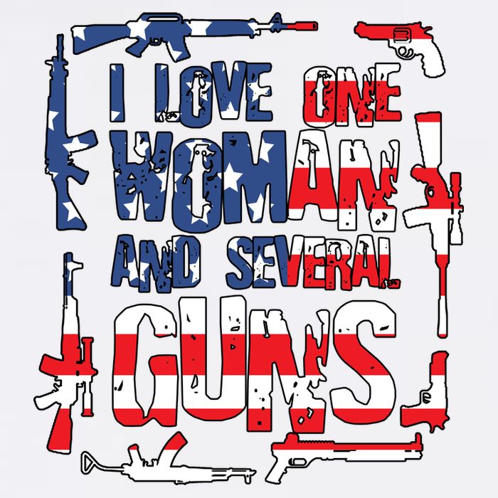 I Love One Woman And Several Guns Cooling Performance Crew T-Shirt
