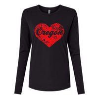 I Love Oregon Heart State Pride West Coast Womens Cotton Relaxed Long Sleeve T-Shirt