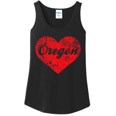 I Love Oregon Heart State Pride West Coast Ladies Essential Tank