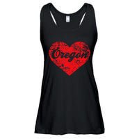 I Love Oregon Heart State Pride West Coast Ladies Essential Flowy Tank