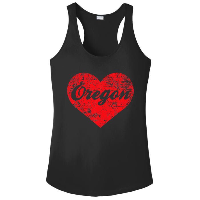 I Love Oregon Heart State Pride West Coast Ladies PosiCharge Competitor Racerback Tank