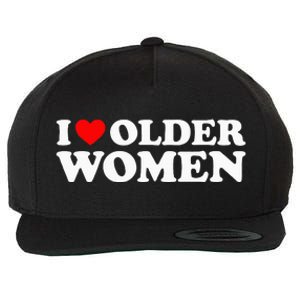 I Love Older Women Wool Snapback Cap