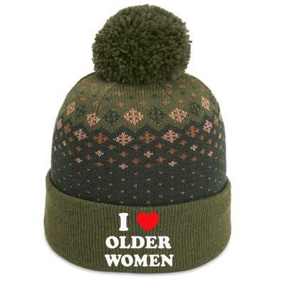 I Love Older Women Heart Hot Moms The Baniff Cuffed Pom Beanie