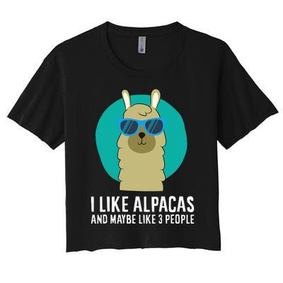 I Like Orcas and Maybe 3 People Orca Killer Whale Retro Women's Crop Top Tee