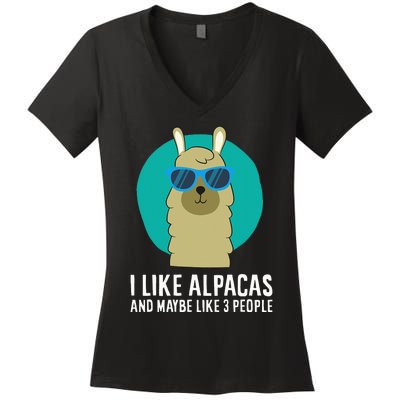 I Like Orcas and Maybe 3 People Orca Killer Whale Retro Women's V-Neck T-Shirt