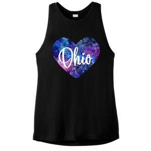 I Love Ohio Usa Gift Ladies PosiCharge Tri-Blend Wicking Tank