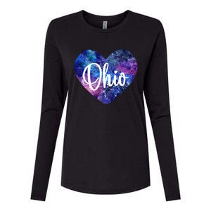 I Love Ohio Usa Gift Womens Cotton Relaxed Long Sleeve T-Shirt