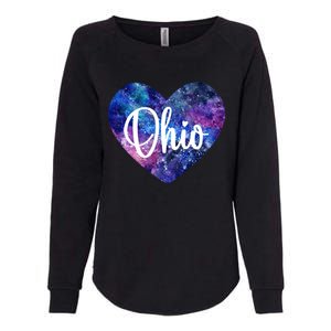 I Love Ohio Usa Gift Womens California Wash Sweatshirt