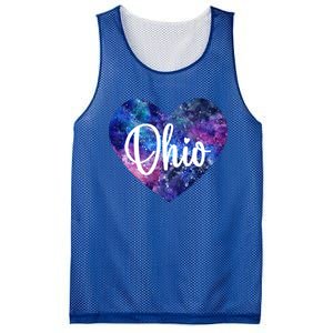 I Love Ohio Usa Gift Mesh Reversible Basketball Jersey Tank