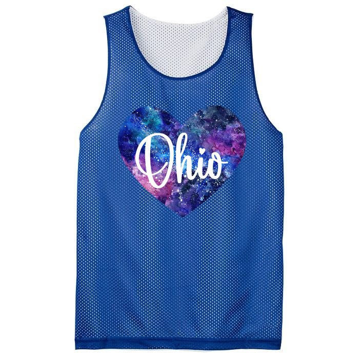 I Love Ohio Usa Gift Mesh Reversible Basketball Jersey Tank